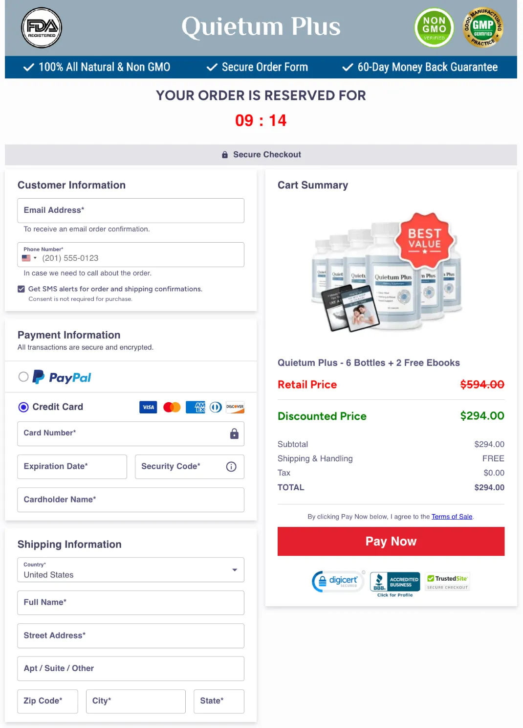 Quietum Plus-checkout-page